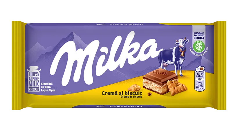 Milka Cream & Biscuit 100g