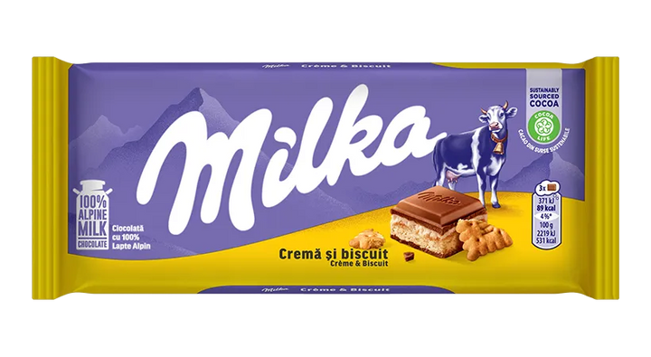 Milka Cream & Biscuit 100g
