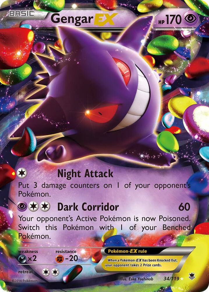 Gengar EX #34 — Phantom Forces [NM]