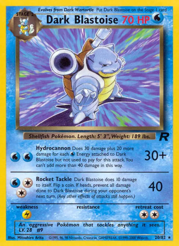 Dark Blastoise (20) #20 — Team Rocket [LP]