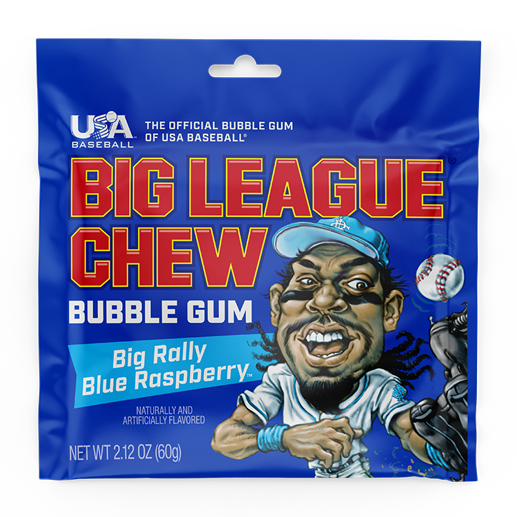 Big League Chew Big Rally Blue Raspberry - 60g pouch