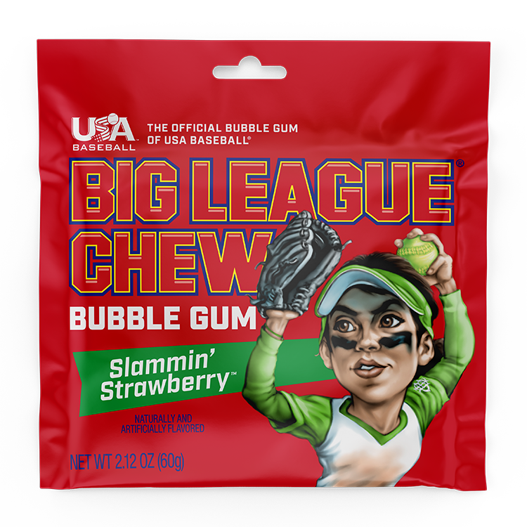 Big League Chew Slammin' Strawberry - 60g pouch