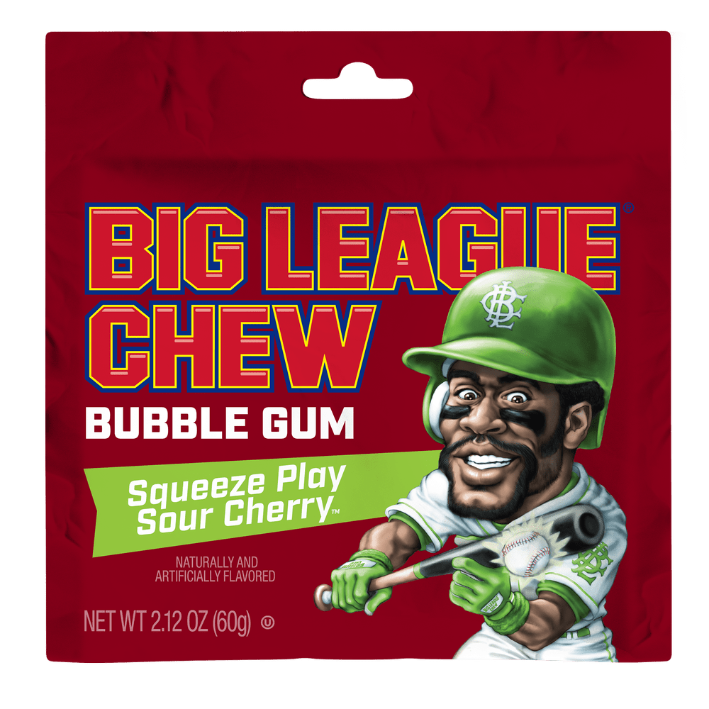 Big League Chew Squeeze Play Sour Cherry - 60g pouch