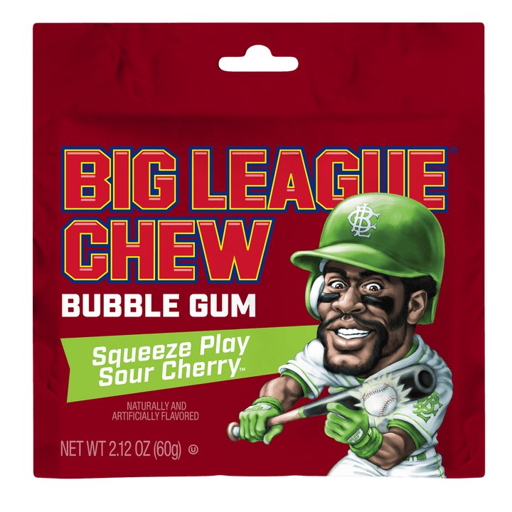 Big League Chew Squeeze Play Sour Cherry - 60g pouch