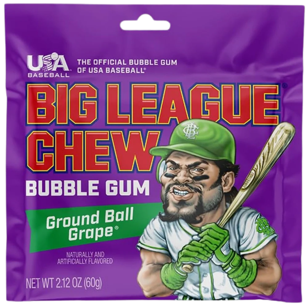 Big League Chew Ground Ball Grape - 60g pouch
