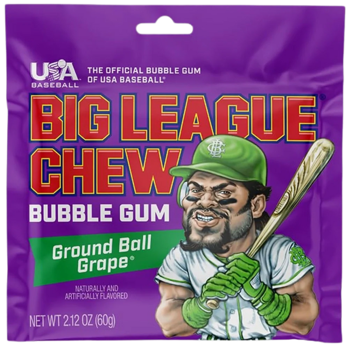 Big League Chew Ground Ball Grape - 60g pouch
