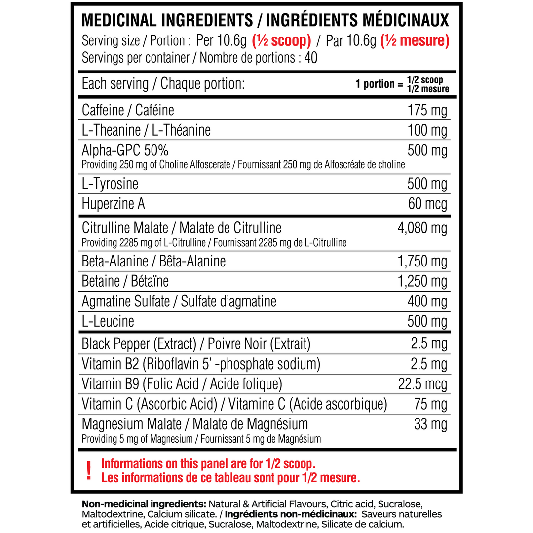 Believe Pump Addict Max — Supplement Facts