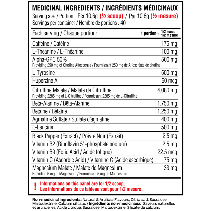 Believe Pump Addict Max — Supplement Facts