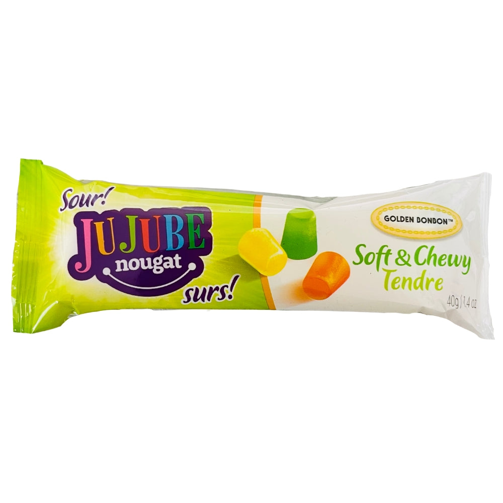 Golden Bonbon Sour Jujube Nougat Bar - 40g