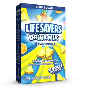 LifeSavers Singles To Go Pineapple Punch Drink Mix - 6-Count Box 13.32g