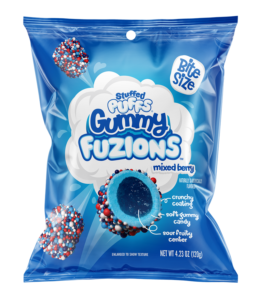 Stuffed Puffs Gummy Fuzions Mixed Berry - 4.23 oz