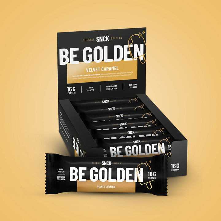 SNCK Protein Bar - BE GOLDEN Velvet Caramel