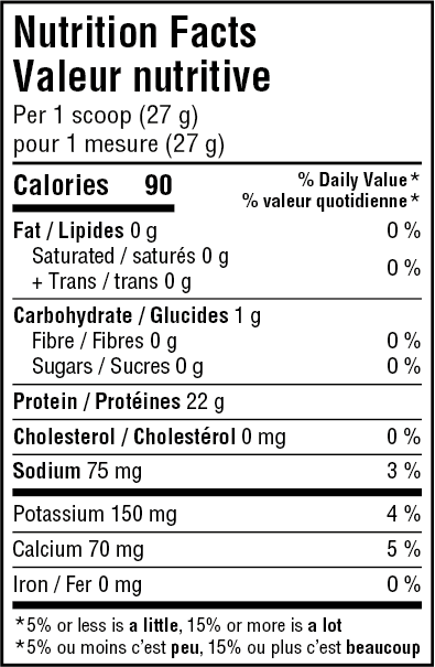 Believe Protein Refresher — Supplement Facts