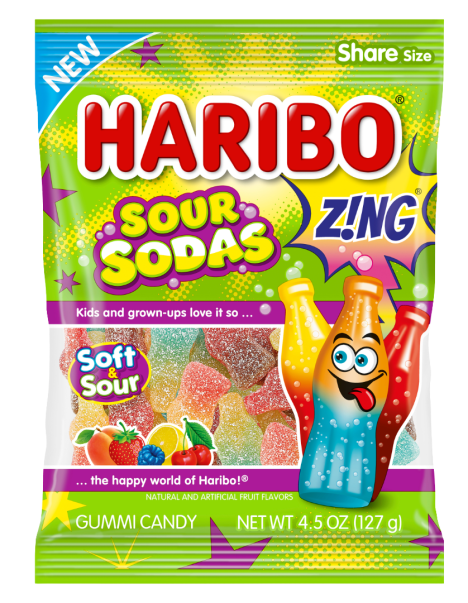 Haribo Sour Sodas Gummies 4.5 oz