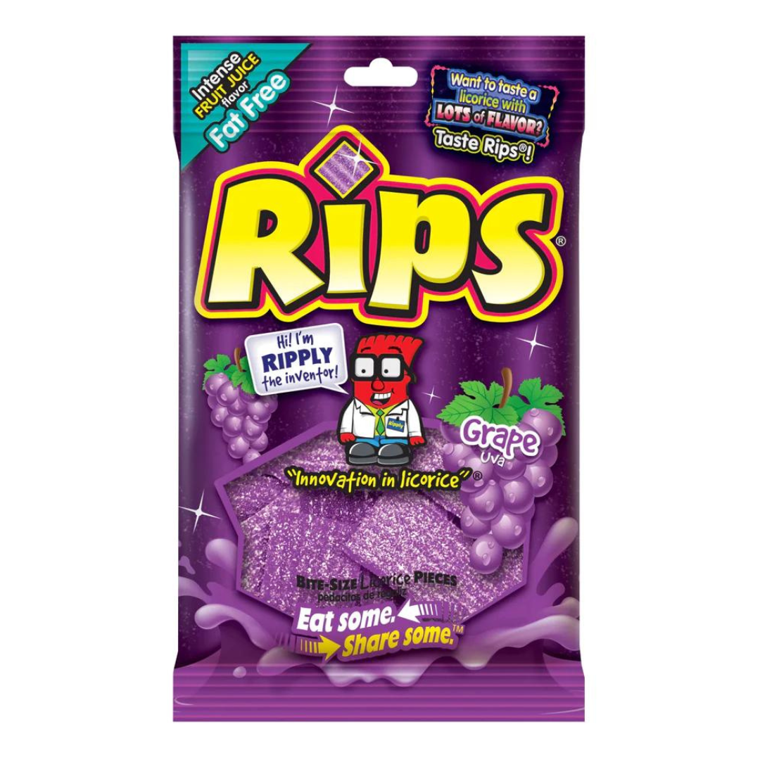 Rips Grape Licorice Bites