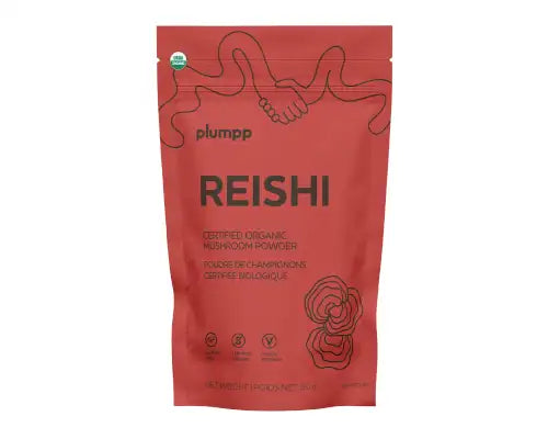 PLUMPP Organic Reishi Mushroom Powder 60g front pouch