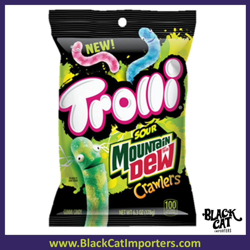 Trolli Mountain Dew Sour Brite Crawlers Gummies 6.3 oz