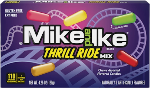 Mike and Ike Thrill Ride Mix Theater Box 4.25 oz