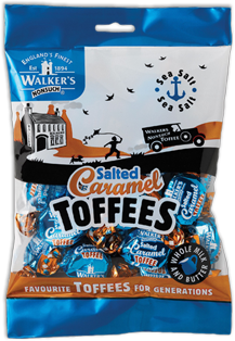 Walker's Nonsuch Salted Caramel Toffees Bag 150g