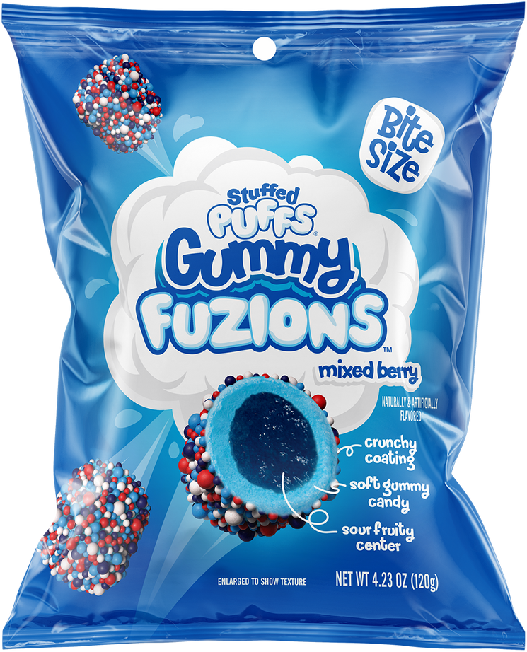 Stuffed Puffs Gummy Fuzions Mixed Berry - 4.23 oz