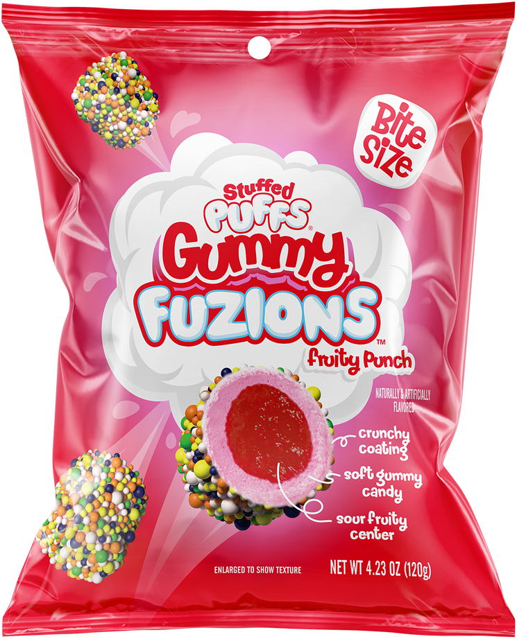 Stuffed Puffs Gummy Fuzions Fruity Punch - 4.23 oz