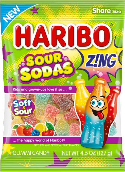 Haribo Sour Sodas Gummies 4.5 oz