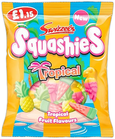 Swizzels Squashies Tropical 100g Price Marked 1.15 GBP