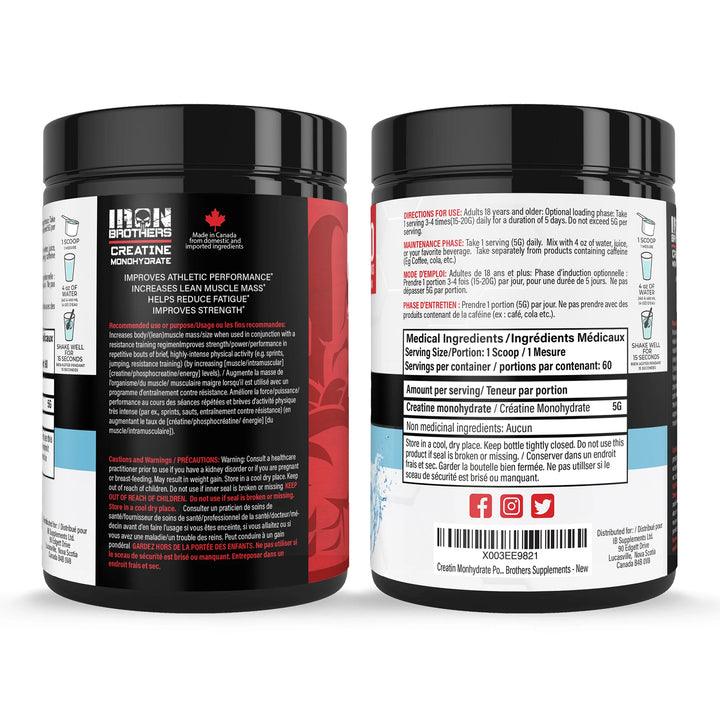 Iron Brothers Creatine Monohydrate - 60 Servings