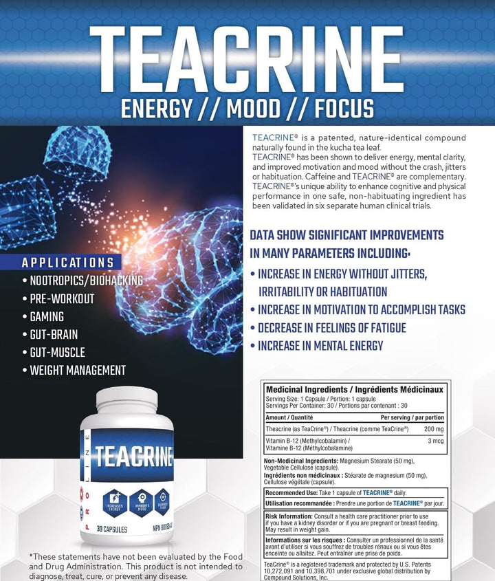 Teacrine (200mg) - 30 Servings