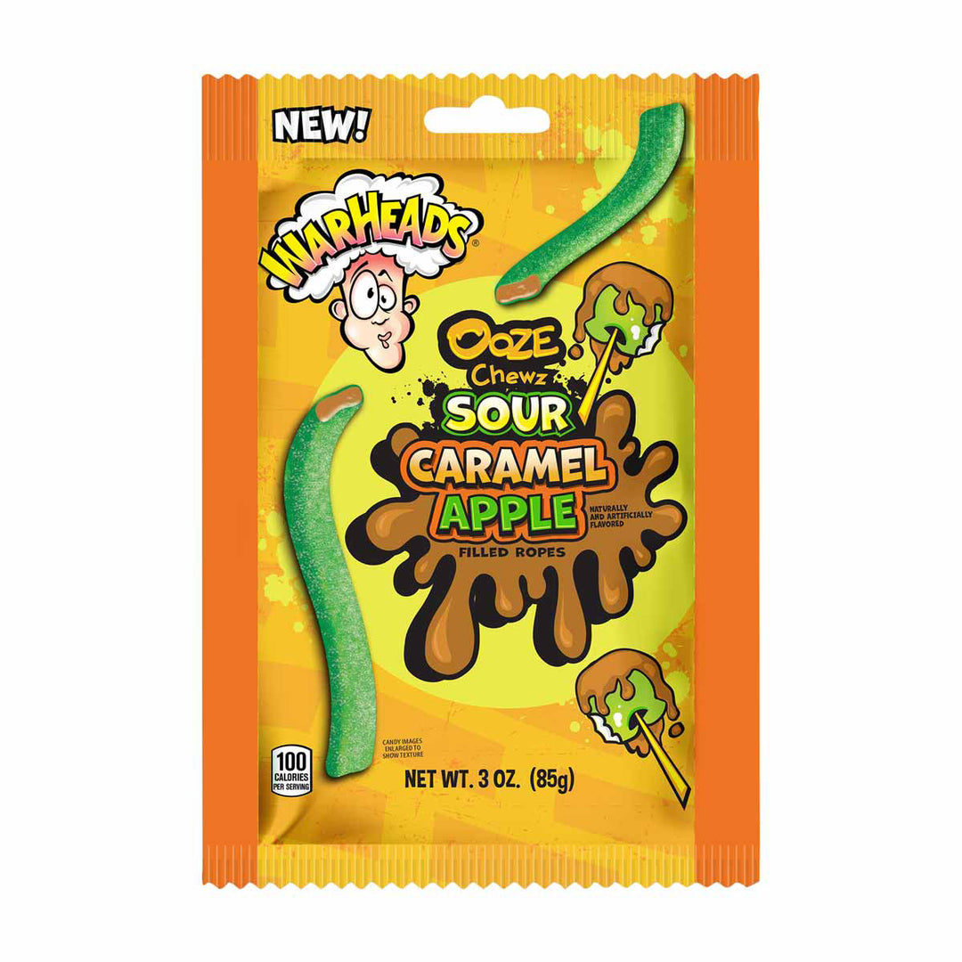 Warheads Ooze Chewz Caramel Apple Ropes - 85g