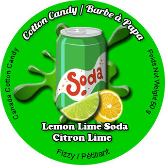Canada Cotton Candy Lemon Lime Soda Fizzy cotton candy in 34oz deli container