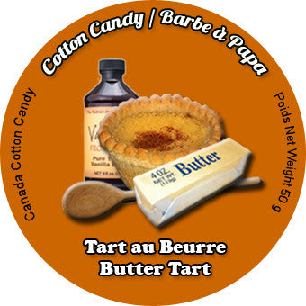 Canada Cotton Candy Butter Tart cotton candy in 34oz deli container