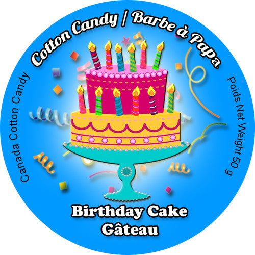 Canada Cotton Candy Birthday Cake cotton candy in 34oz deli container