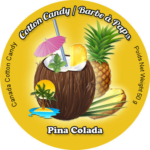 Canada Cotton Candy Pina Colada cotton candy in 34oz deli container