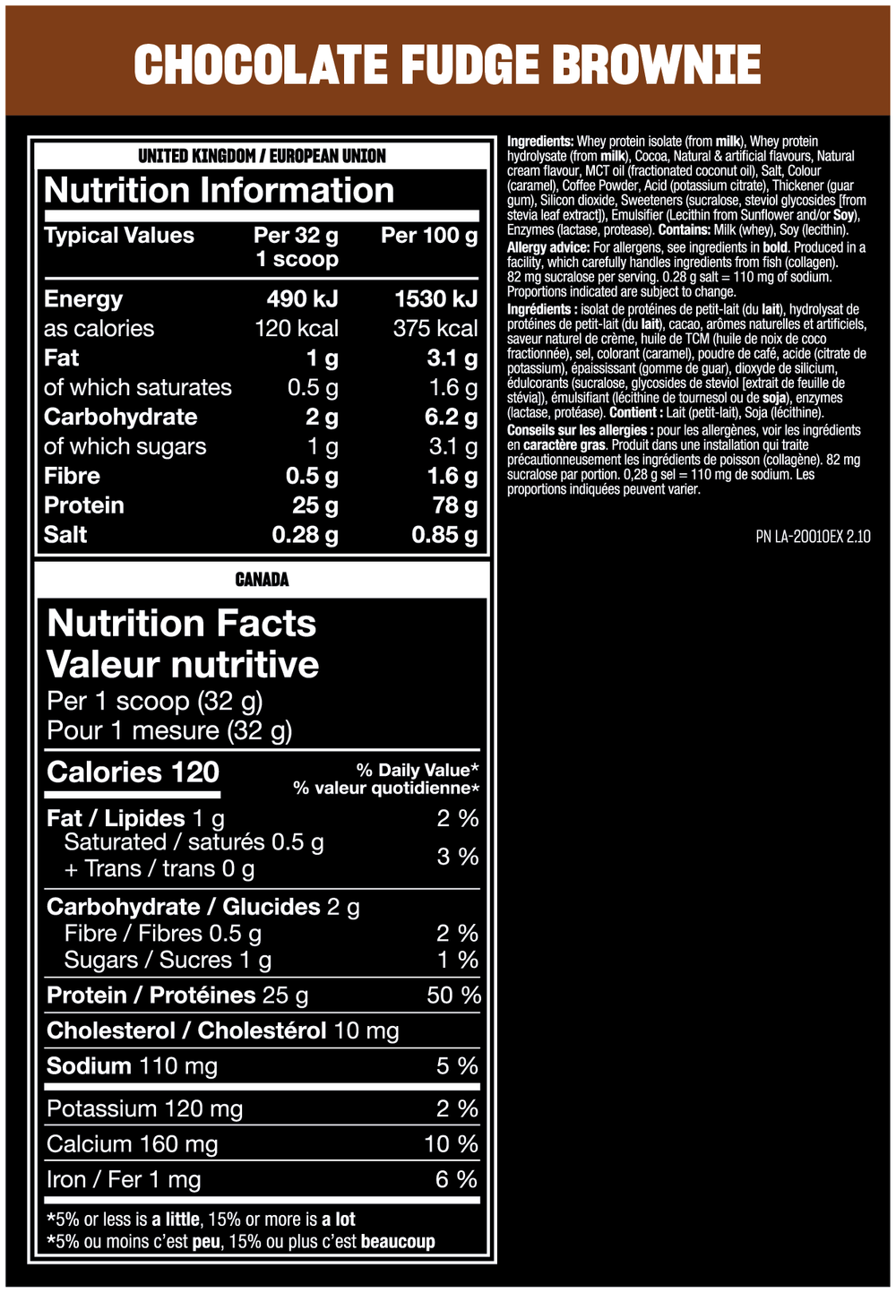 Mutant Hardcore ISO - 727 g (1.6 lb) — Chocolate Fudge Brownie
