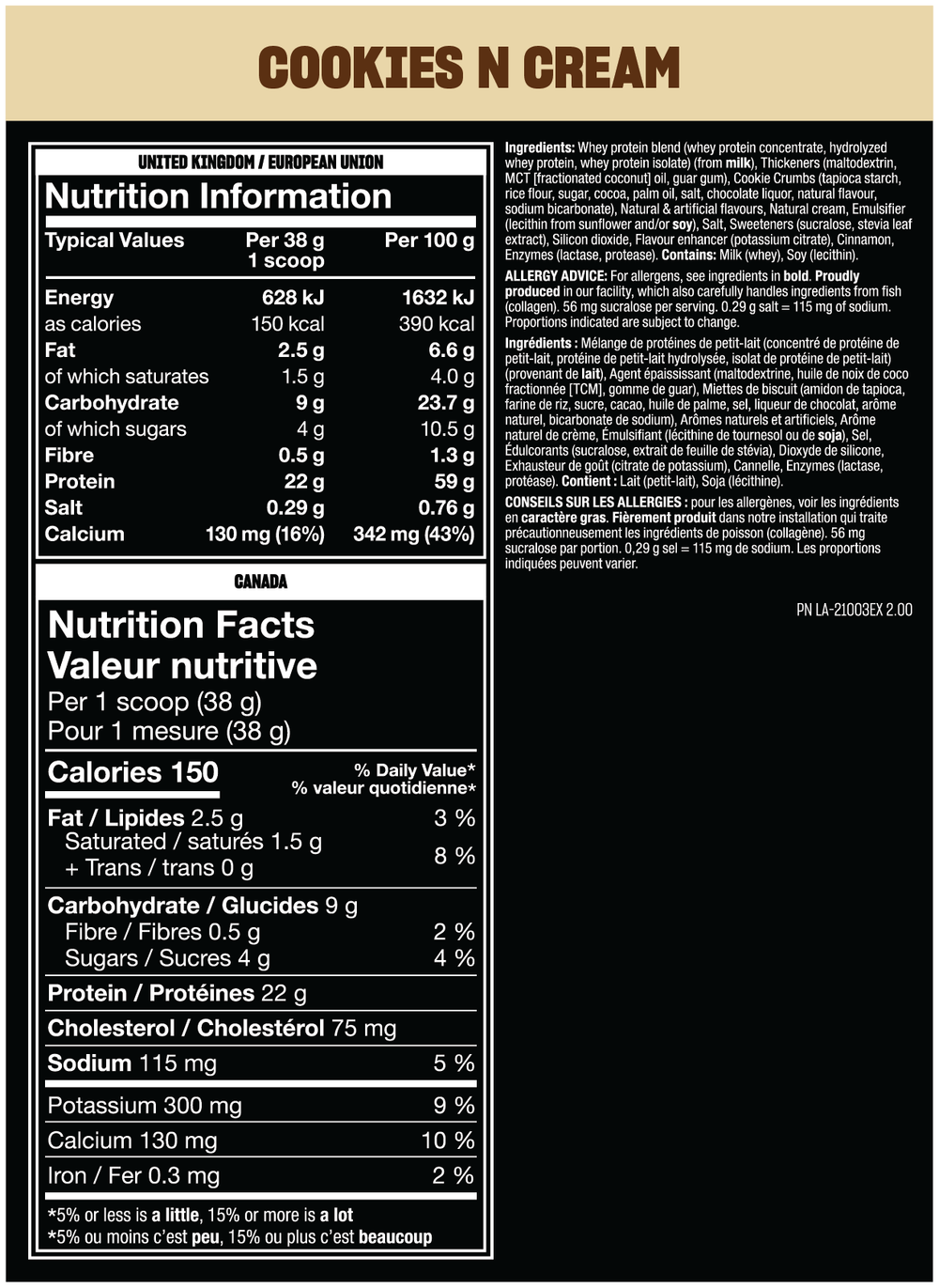 Mutant Whey — Cookies & Cream / 908 g (2 lb)