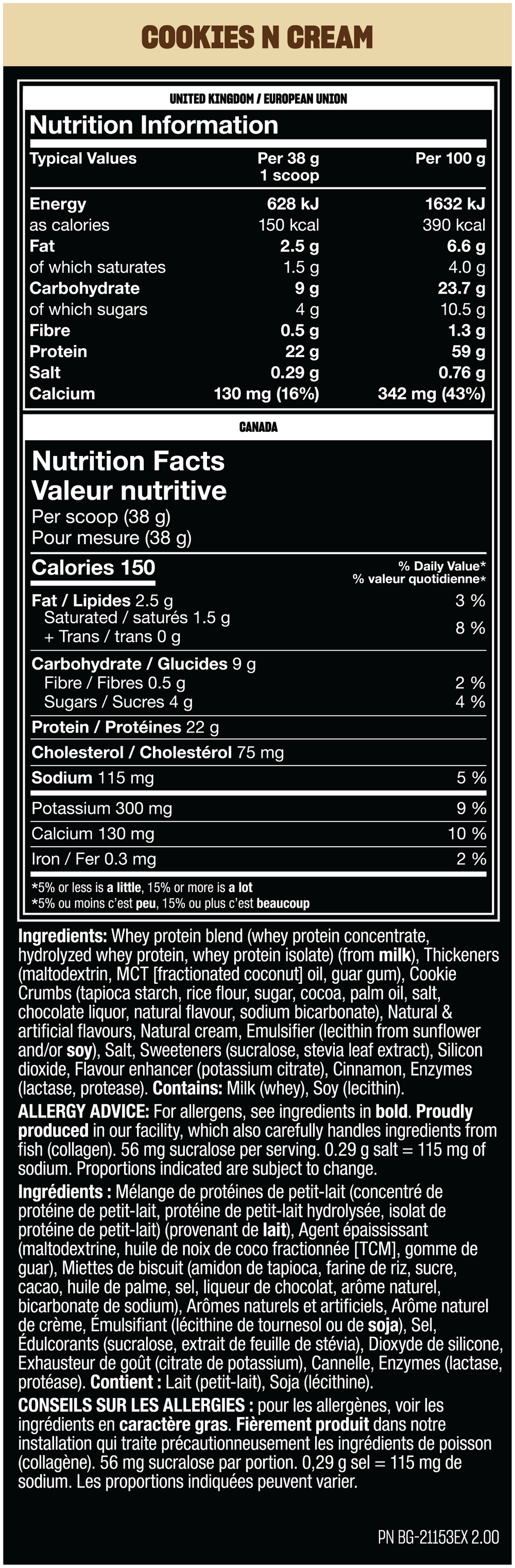 Mutant Whey — Cookies & Cream / 4.54 kg (10 lb)