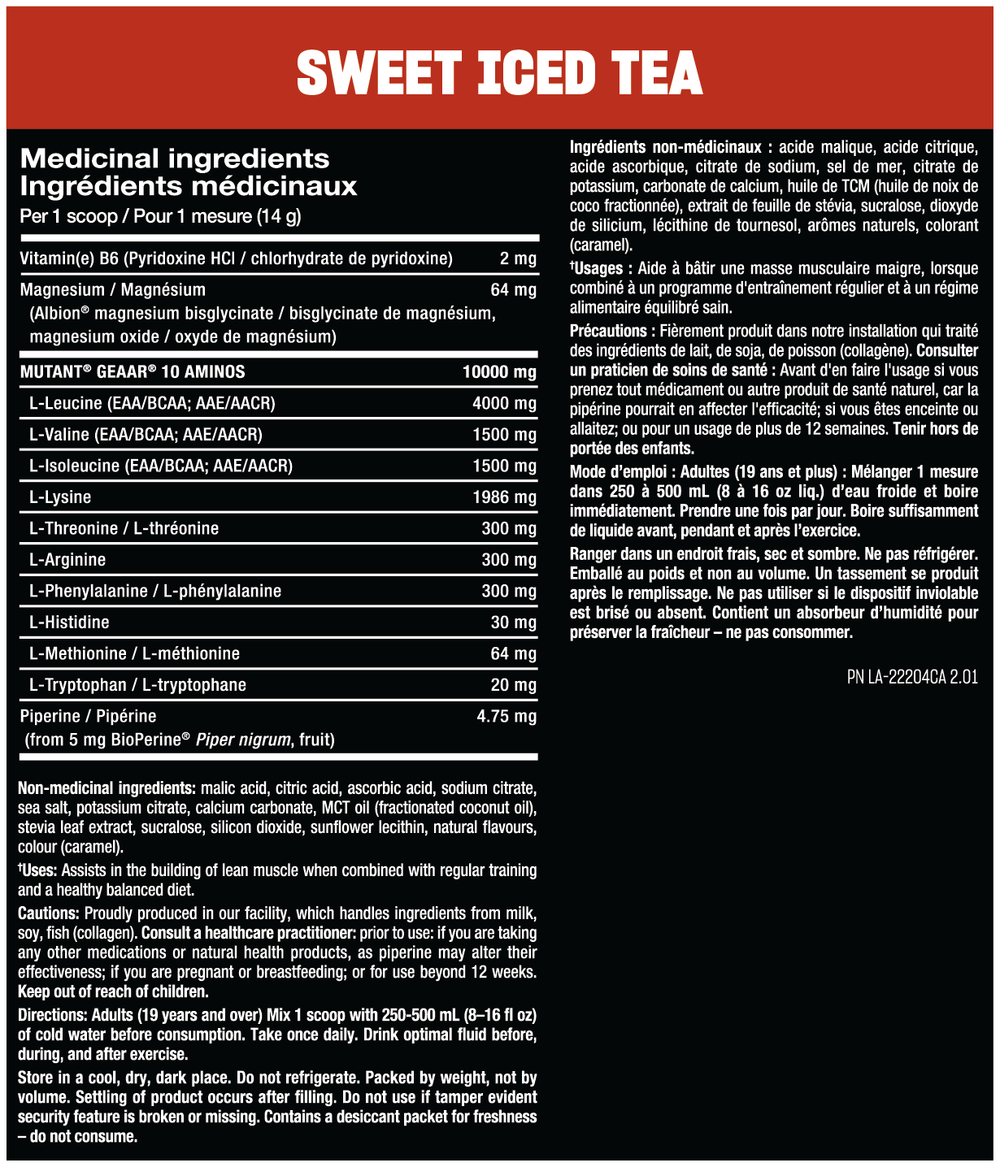 Mutant GEAAR — Sweet Iced Tea