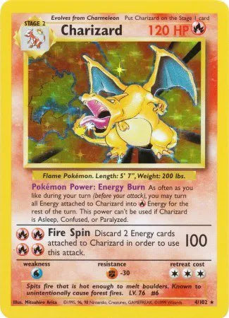 Charizard #4 — Base Set (Unlimited) [MP]