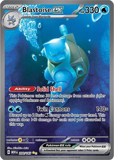 Blastoise ex #200/165 — SV: 151 [NM]