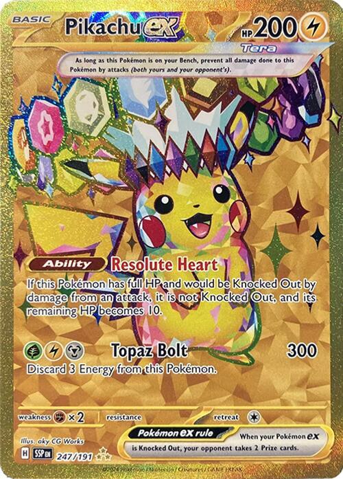 Pikachu ex #247/191 — Surging Sparks [NM]