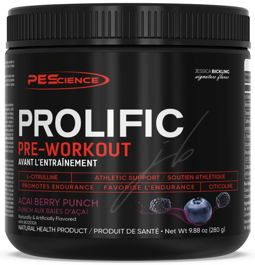 PEScience prolific pre-workout- 40 servings