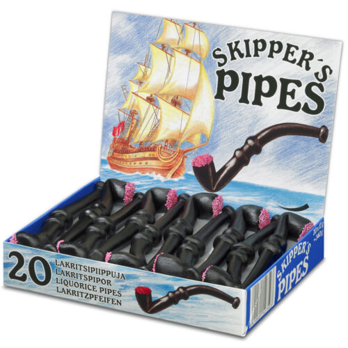 Skipper’s Black Liquorice Pipes - 16pk
