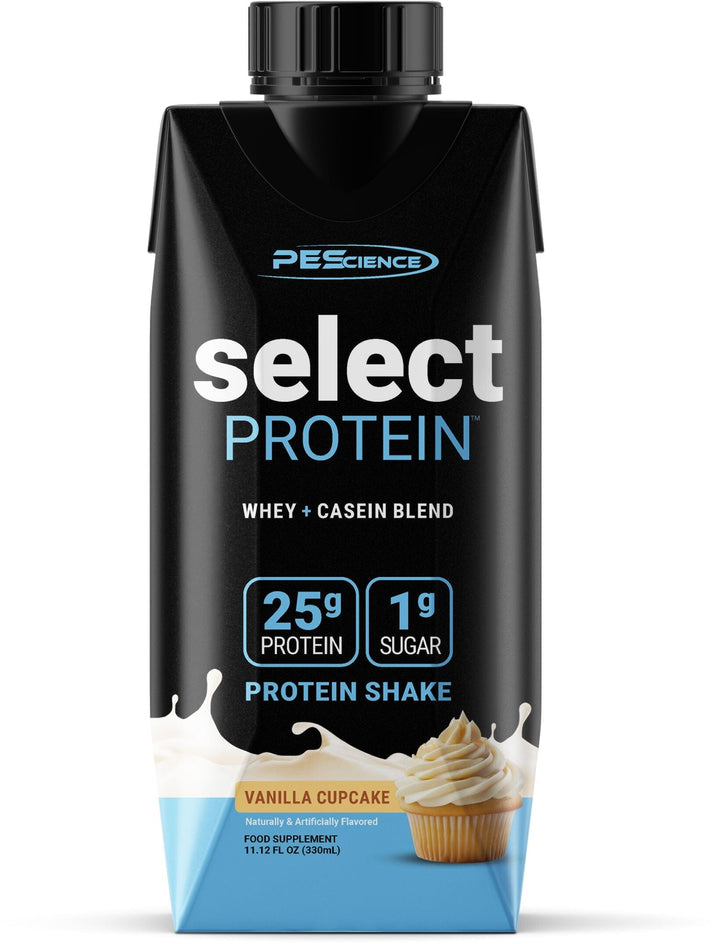 PEScience Select Protein Shake RTD - 330 mL - Vanilla Cupcake package 1