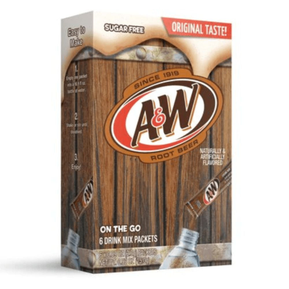 A&W Singles To Go Sugar Free Root Beer Drink Mix