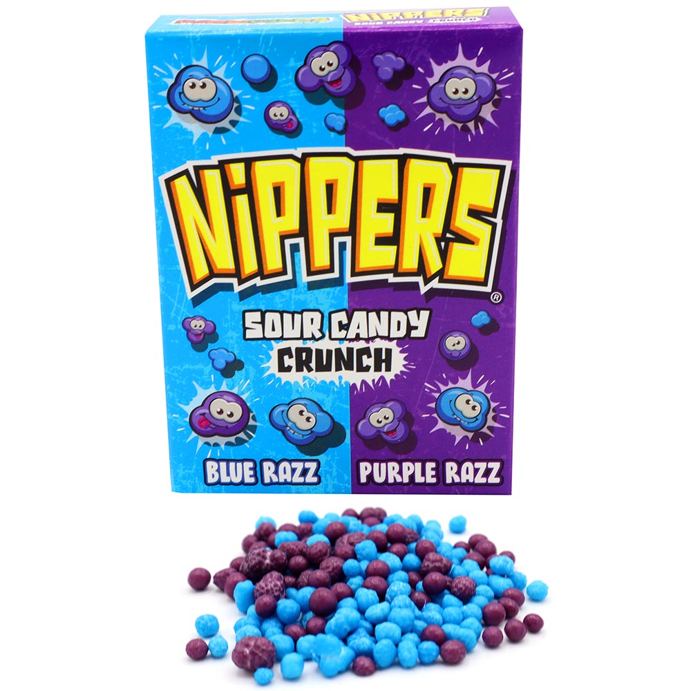 Zed Candy Screamers Nippers Blue & Purple Razz Sour Candy Crunch