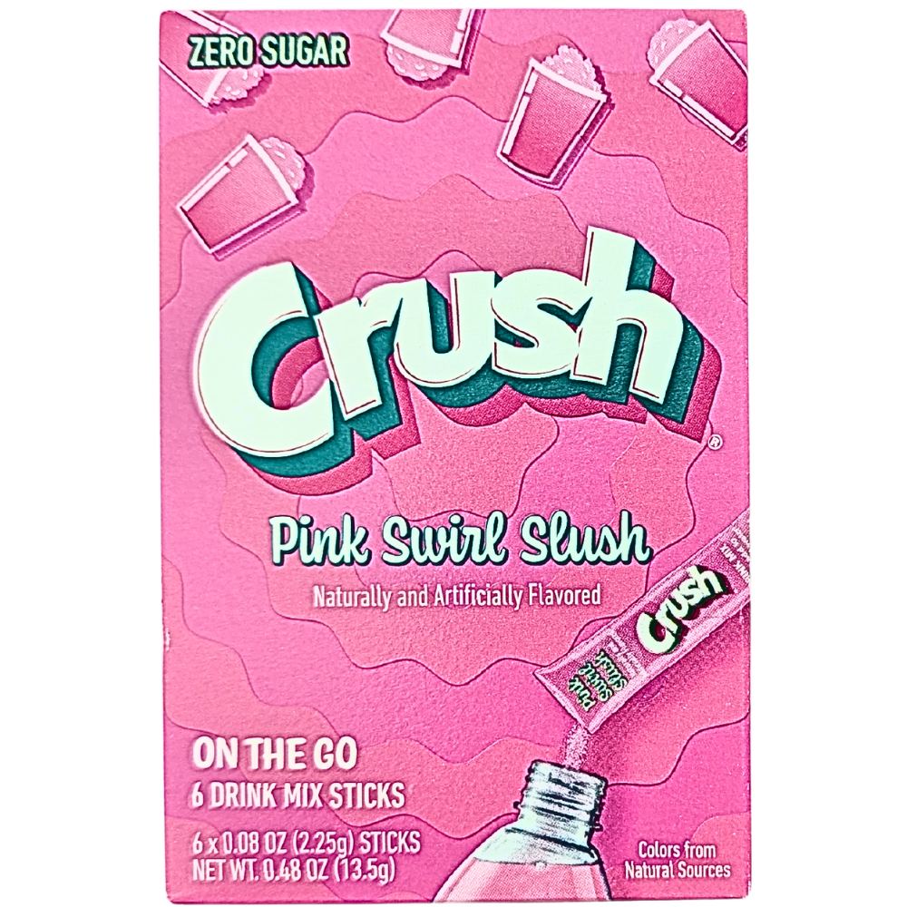 Crush Singles To Go Zero Sugar Pink Swirl Slush Drink Mix