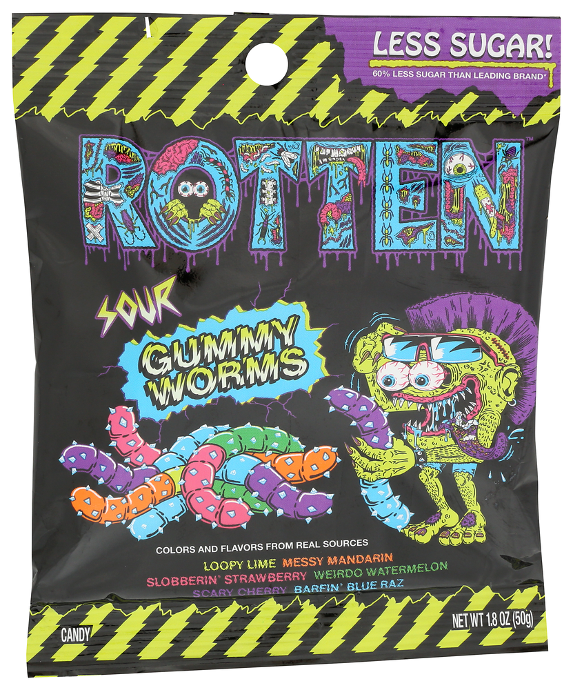 Rotten Sour Gummy Worms 1.8 oz