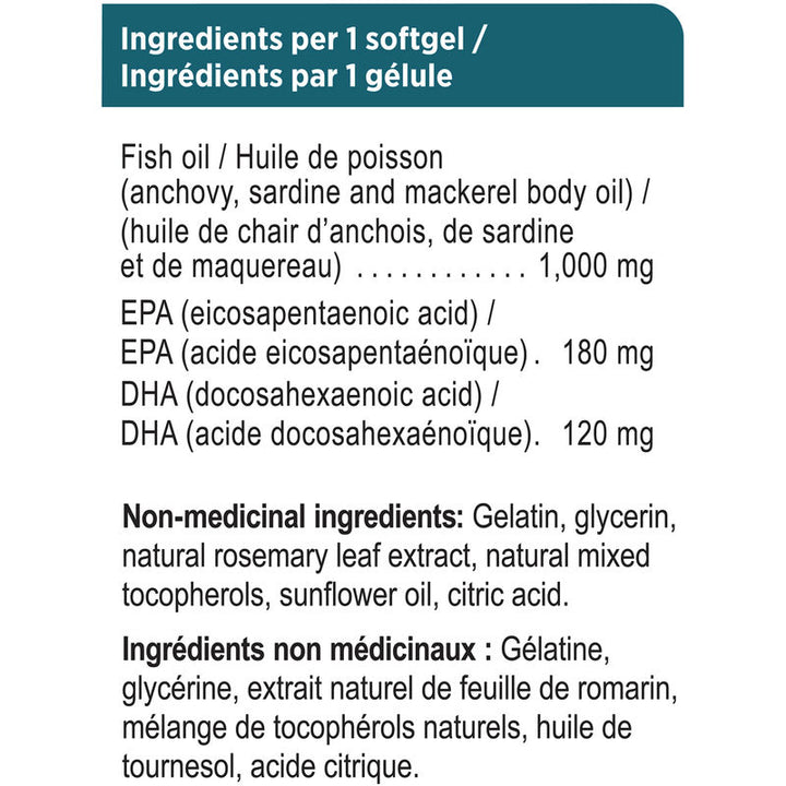 Omega3+ - Omega Fish Oil Supplement - 120 SoftGels