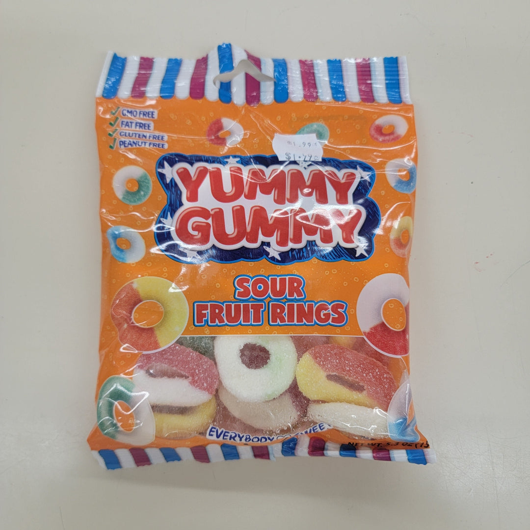 Yummy Gummy Sour Fruit Rings